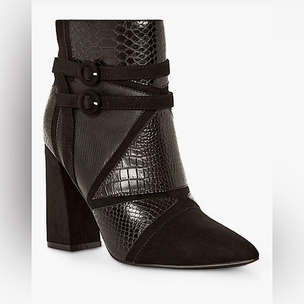 Justfab Adler Patchwork Heeled Bootie